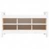 Banco de recibidor madera maciza de pino blanco 110x40x60 cm 3