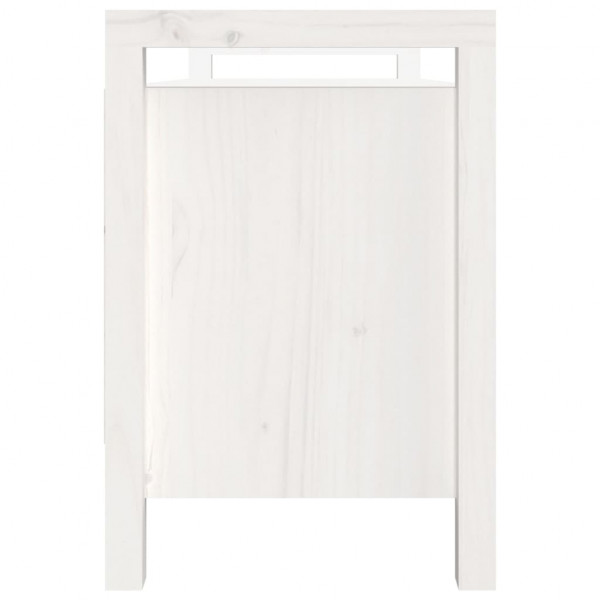 Banco de recibidor madera maciza de pino blanco 110x40x60 cm M 4