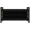 Banco de recibidor madera maciza de pino negro 110x40x60 cm 3