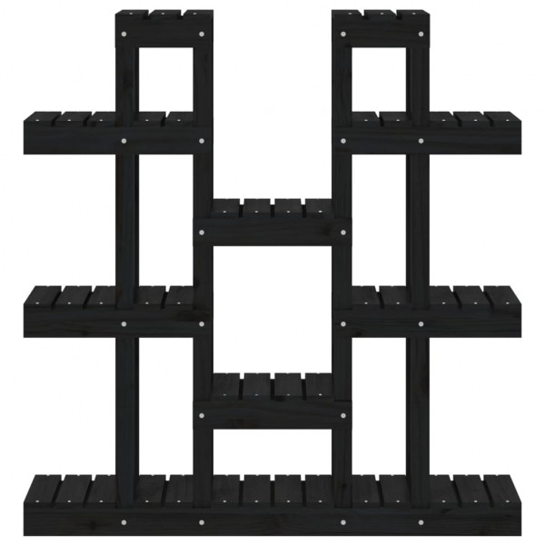Soporte para plantas madera maciza pino negro 104.5x25x109.5 cm M 5