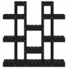 Suporte para plantas 104.5x25x109.5 cm pinho maciço preto 5