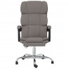 Silla de oficina reclinable de tela gris taupé 3
