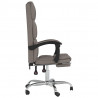Silla de oficina reclinable de tela gris taupé 4
