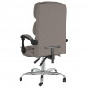 Silla de oficina reclinable de tela gris taupé 5