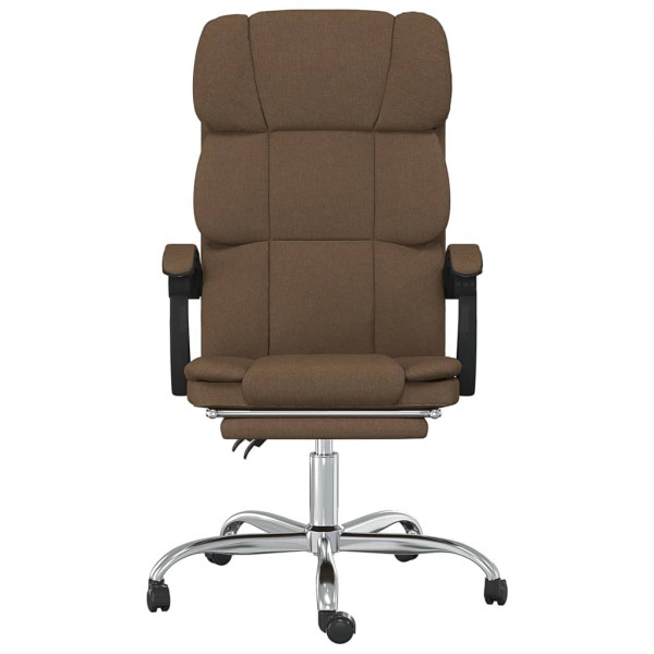 Silla de oficina reclinable de tela marrón M 3