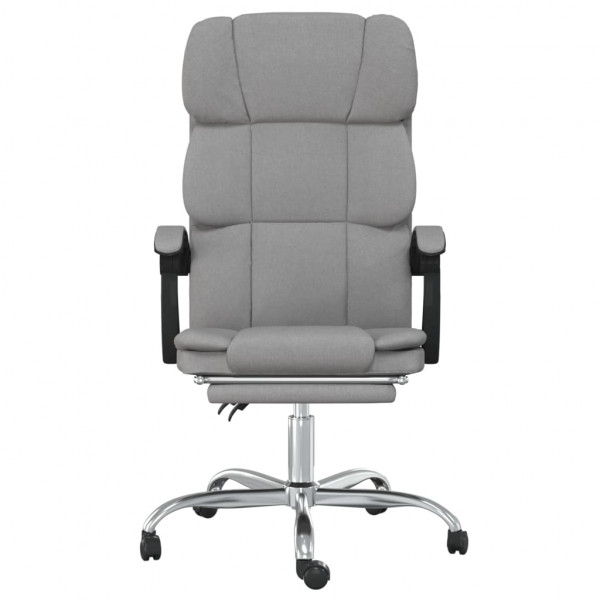Silla de oficina reclinable de tela gris claro M 2