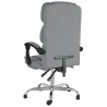 Silla de oficina reclinable de tela gris claro 5