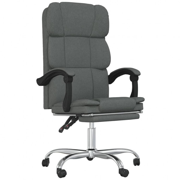 Silla de oficina reclinable de tela gris oscuro M 2