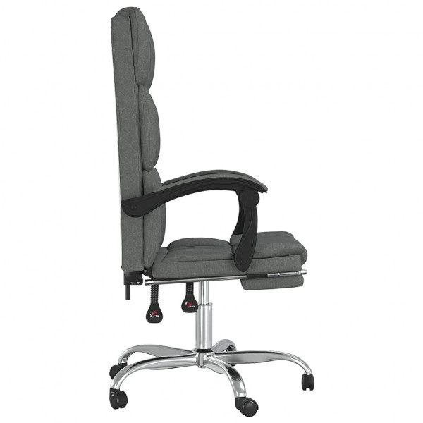 Silla de oficina reclinable de tela gris oscuro M 4