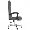 Silla de oficina reclinable de tela gris oscuro 4