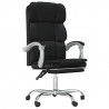 Silla de oficina reclinable cuero sintético negro 2