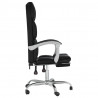 Silla de oficina reclinable cuero sintético negro 4