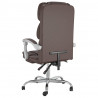 Silla de oficina reclinable cuero sintético marrón 5
