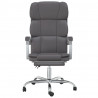 Silla de oficina reclinable cuero sintético gris 3