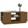 Mesa de centro madera maciza de pino marrón miel 90x49x40.5 cm 4