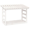 Suporte para lenha 108x64.5x78 cm pinho maciço branco 2
