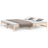 Sofá cama extraíble madera maciza de pino 2x(100x200) cm 2