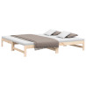 Sofá cama extraíble madera maciza de pino 2x(100x200) cm 3