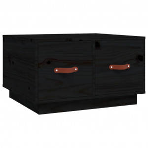 Mesa de centro de madera maciza de pino negro 60x53x35 cm H