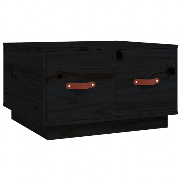 Mesa de centro de madera maciza de pino negro 60x53x35 cm M 2