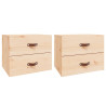 Mesitas de noche de pared 2 uds 50x36x40 cm 2