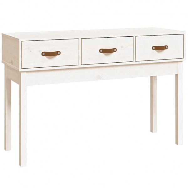 Mesa consola 114x40x75 cm pinho maciço branco M 2