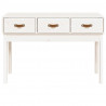 Mesa consola de madera maciza de pino blanco 114x40x75 cm 3