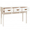 Mesa consola de madera maciza de pino blanco 114x40x75 cm 4