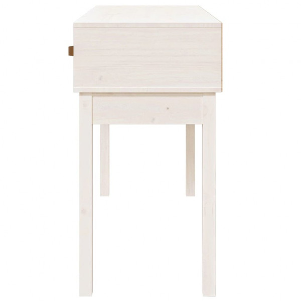 Mesa consola de madera maciza de pino blanco 114x40x75 cm M 5