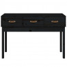 Mesa consola madera maciza de pino negro 114x40x75 cm 3