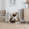 Botellero de madera maciza de pino blanco 62x25x62 cm 3