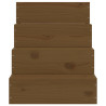 Escalera mascotas madera maciza de pino marrón miel 40x49x47 cm 4