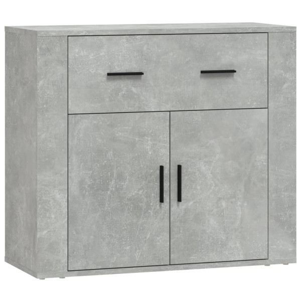 Aparador de madera contrachapada gris hormigón 80x33x70 cm M 2