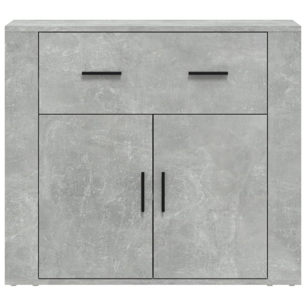 Aparador de madera contrachapada gris hormigón 80x33x70 cm M 3