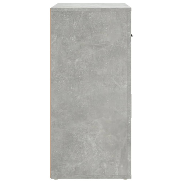 Aparador de madera contrachapada gris hormigón 80x33x70 cm M 5