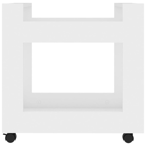 Carrito de escritorio madera contrachapada blanco 60x45x60 cm M 5