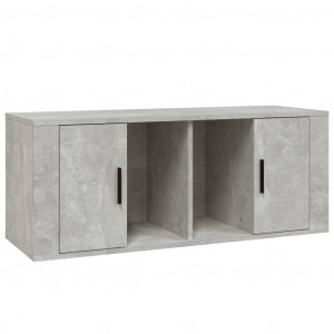 Mueble para TV contrachapada gris hormigón 100x35x40 cm H