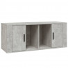 Mueble para TV contrachapada gris hormigón 100x35x40 cm 2