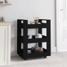 Carrito de cocina madera contrachapada negro 60x45x80 cm 1