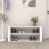 Mueble zapatero de madera contrachapada blanco 100x35x45 cm 3