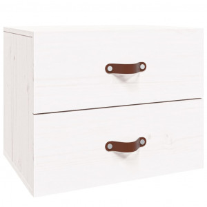 Mesa de cabeceira de parede 50x36x40 cm branco H