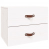 Mesa de cabeceira de parede 50x36x40 cm branco 2