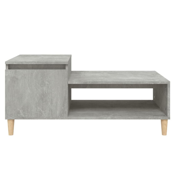 Mesa de centro madera contrachapada gris hormigón 100x50x45 cm M 5