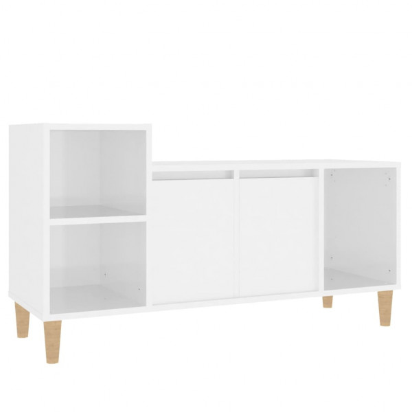 Móvel para TV 100x35x55 cm derivados madeira branco brilhante M 2