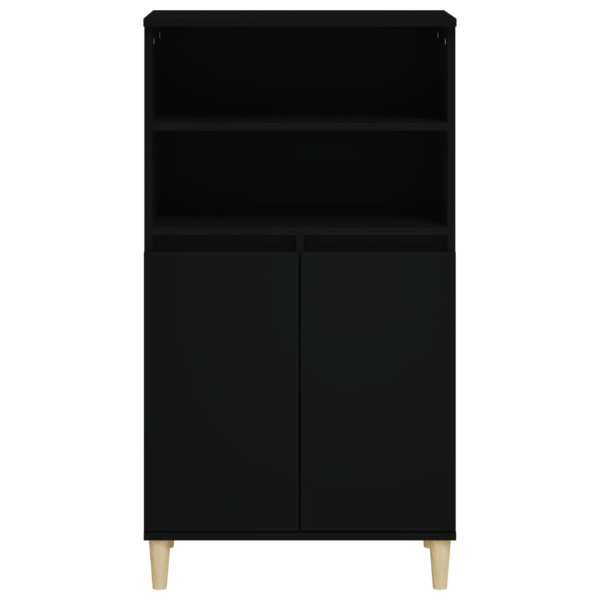 Aparador alto madera contrachapada negro 60x36x110 cm M 3