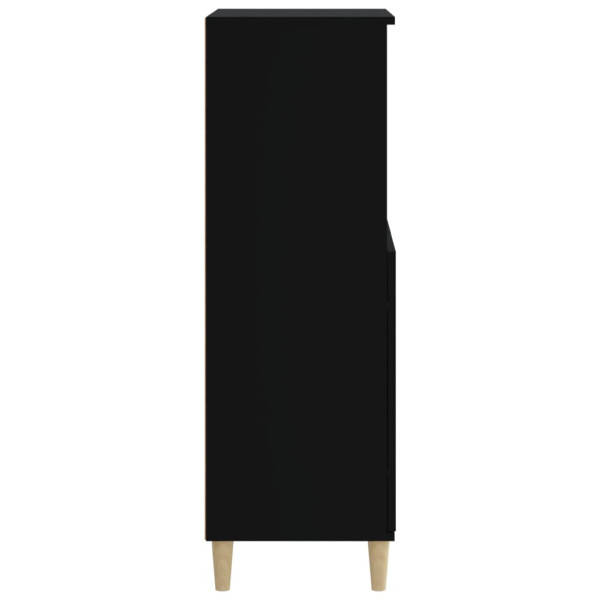 Aparador alto madera contrachapada negro 60x36x110 cm M 4