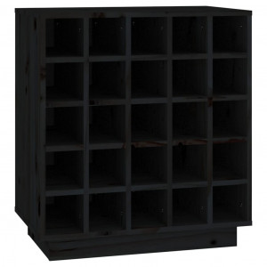 Botellero de madera maciza de pino negro 55.5x34x61 cm H