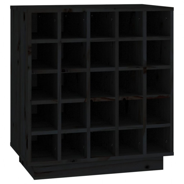 Botellero de madera maciza de pino negro 55.5x34x61 cm M 2