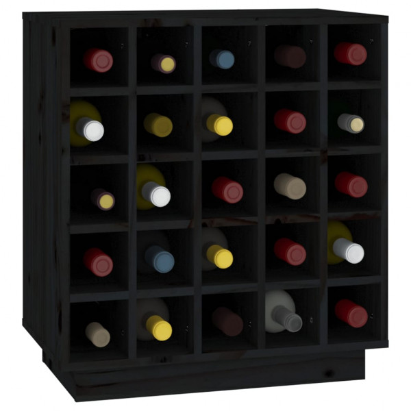Botellero de madera maciza de pino negro 55.5x34x61 cm M 4