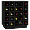 Botellero de madera maciza de pino negro 55.5x34x61 cm 4